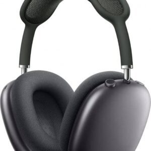 سماعة راس لا سلكية مشغلات 50 ملم - ميكروفون قلبي فائق الوضوح وسائد ميموري فوم ازرار تحكم في فوق الاذن أبيض أسود